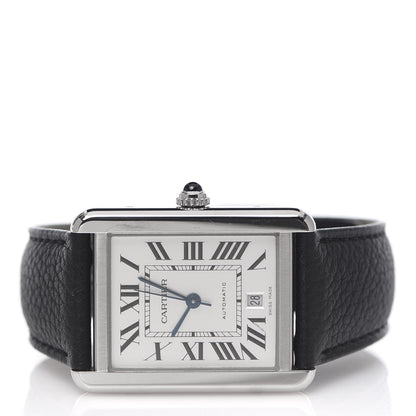 Cartier Stainless Steel Calfskin 31mm Tank Solo Automatic Watch 3 of 9