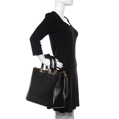 Fendi Vitello Glacier Medium FF Tote Black 3 of 10