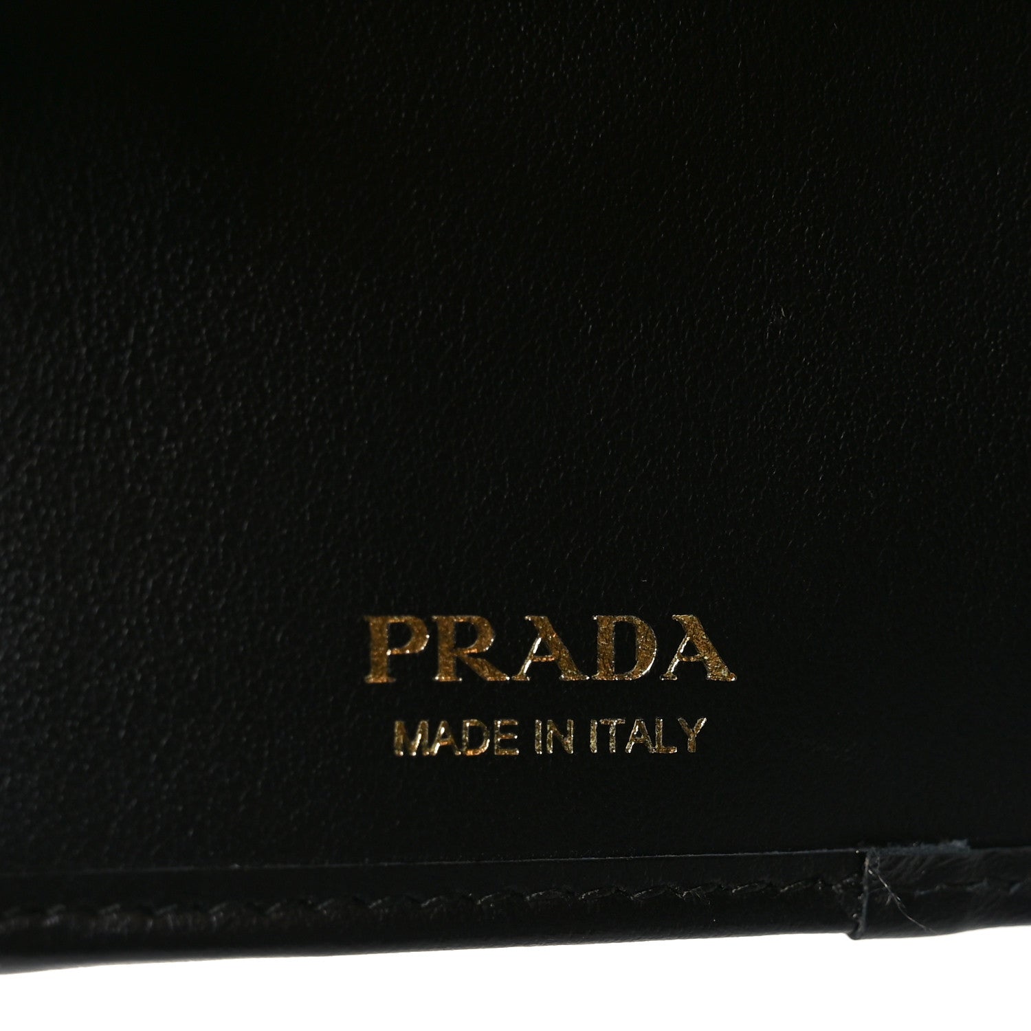 Prada Metal Tri-Fold Compact Wallet Black 1879881 – FASHIONPHILE
