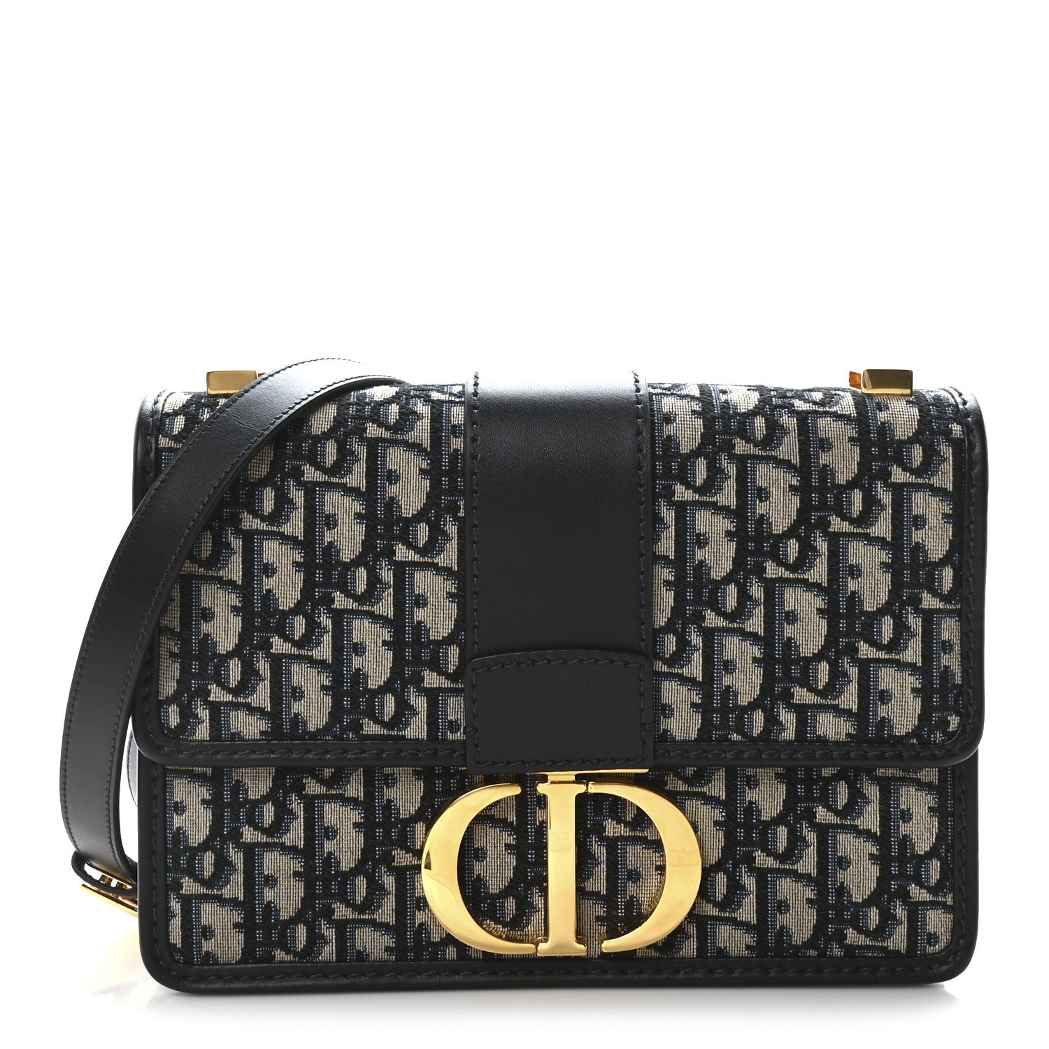 Christian Dior Oblique 30 Montaigne Flap Bag Blue 1 of 11