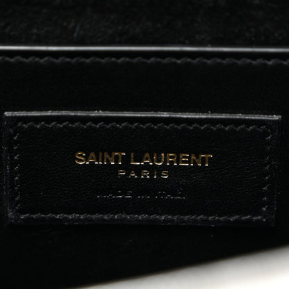 Saint Laurent Textured Metallic Calfskin Classic Monogram Cassandre Clutch Silver 6 of 7