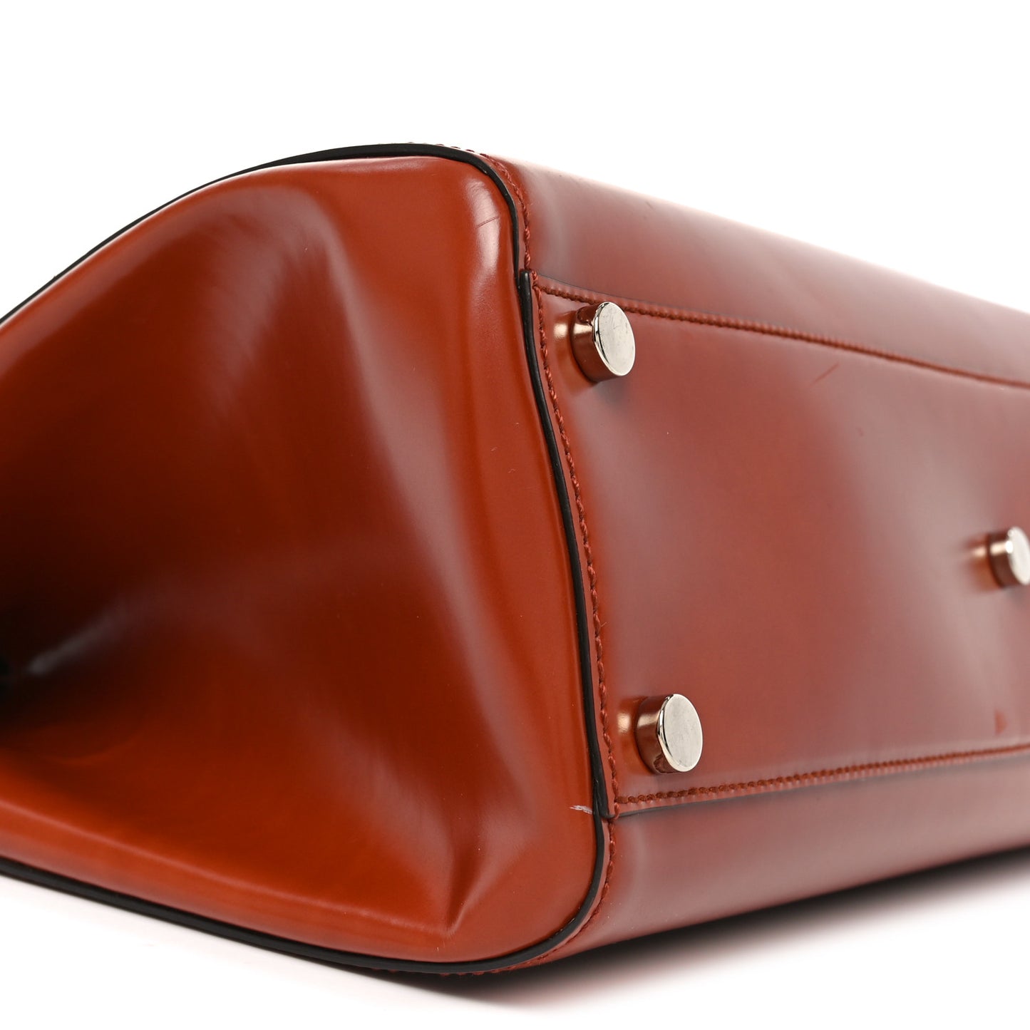 Regent Calfskin Large Lady Lock Flap Top Handle Bag Tan
