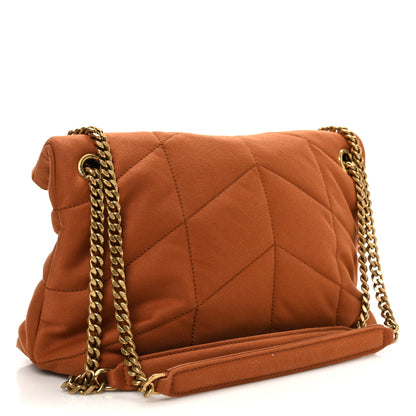 Saint Laurent Canvas Quilted Small Loulou Puffer Monogram Chain Satchel Hot Rust 3 of 10