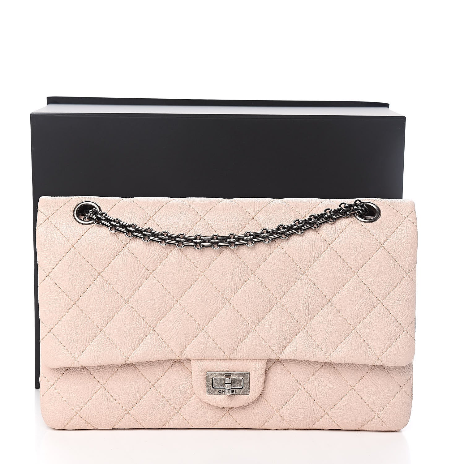 Chanel Crumpled Calfskin Quilted 2.55 Reissue 226 Flap Light Pink 15 of 15
