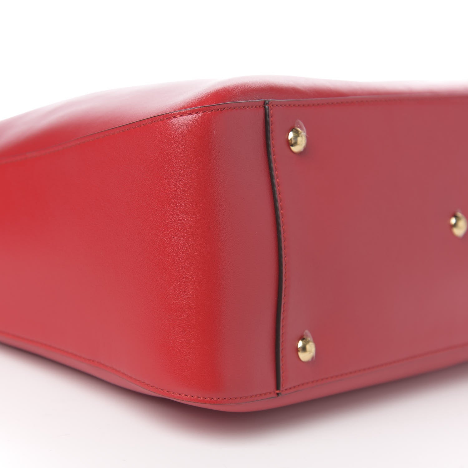 Fendi Vitello Glacier Medium FF Tote Rosso Cardinale 6 of 8