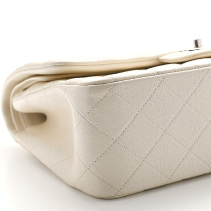 Chanel Caviar Quilted Jumbo Double Flap White 9 of 14