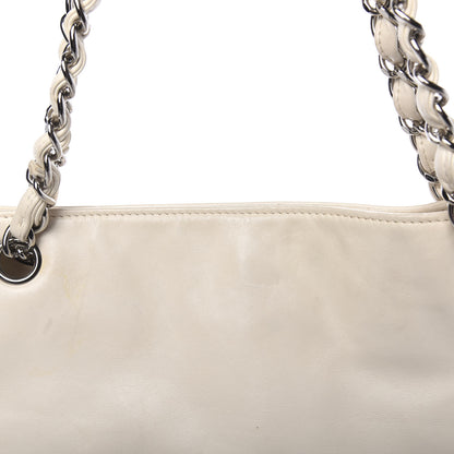 Chanel Calfskin Large Expandable Paris London Tote Bag White 12 of 17