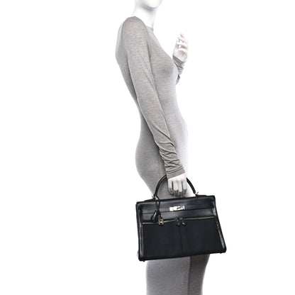 Hermes Box Toile Lakis Kelly 35 Black 2 of 10