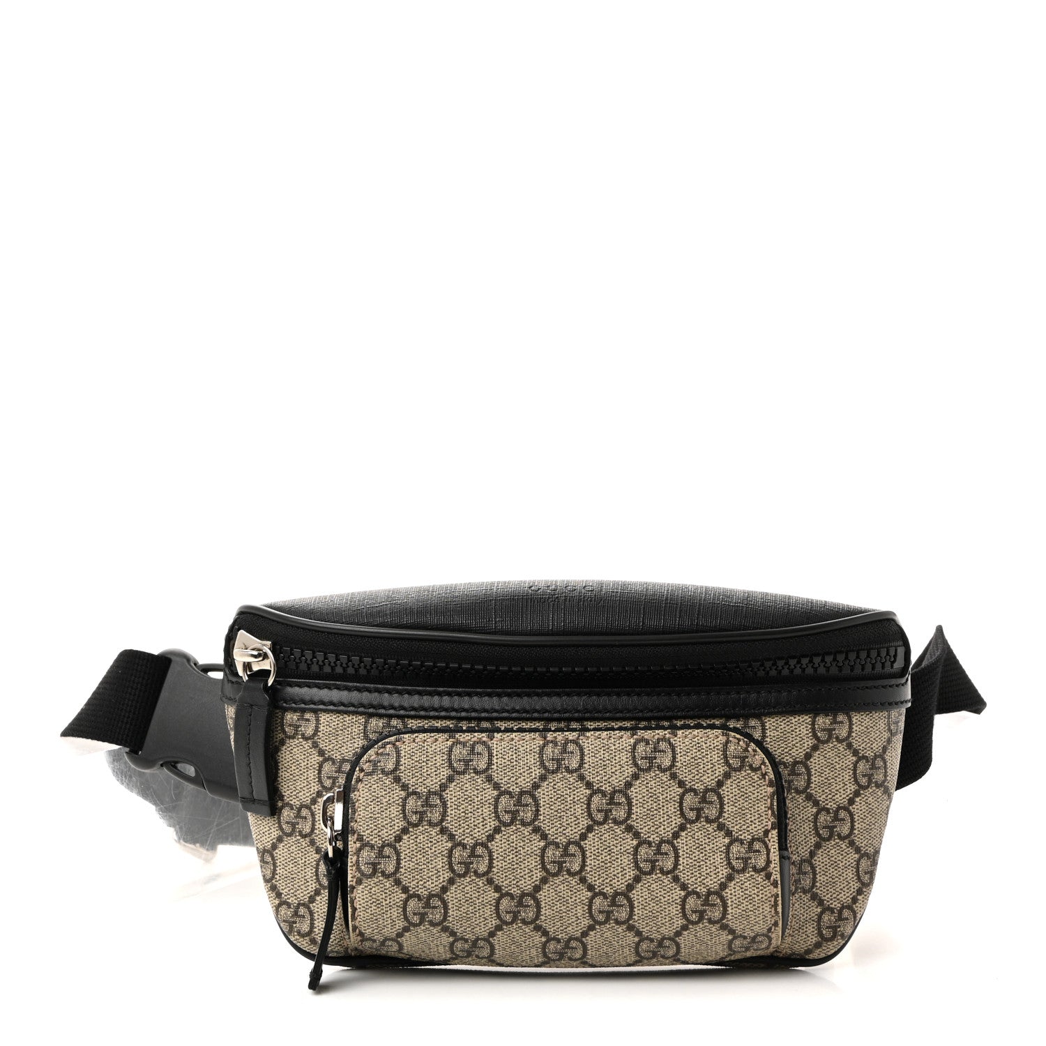 Gucci GG Supreme Monogram Belt Bag Black 1 of 10