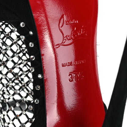 Christian Louboutin Suede Crystal Pumps 37.5 Black 7 of 9