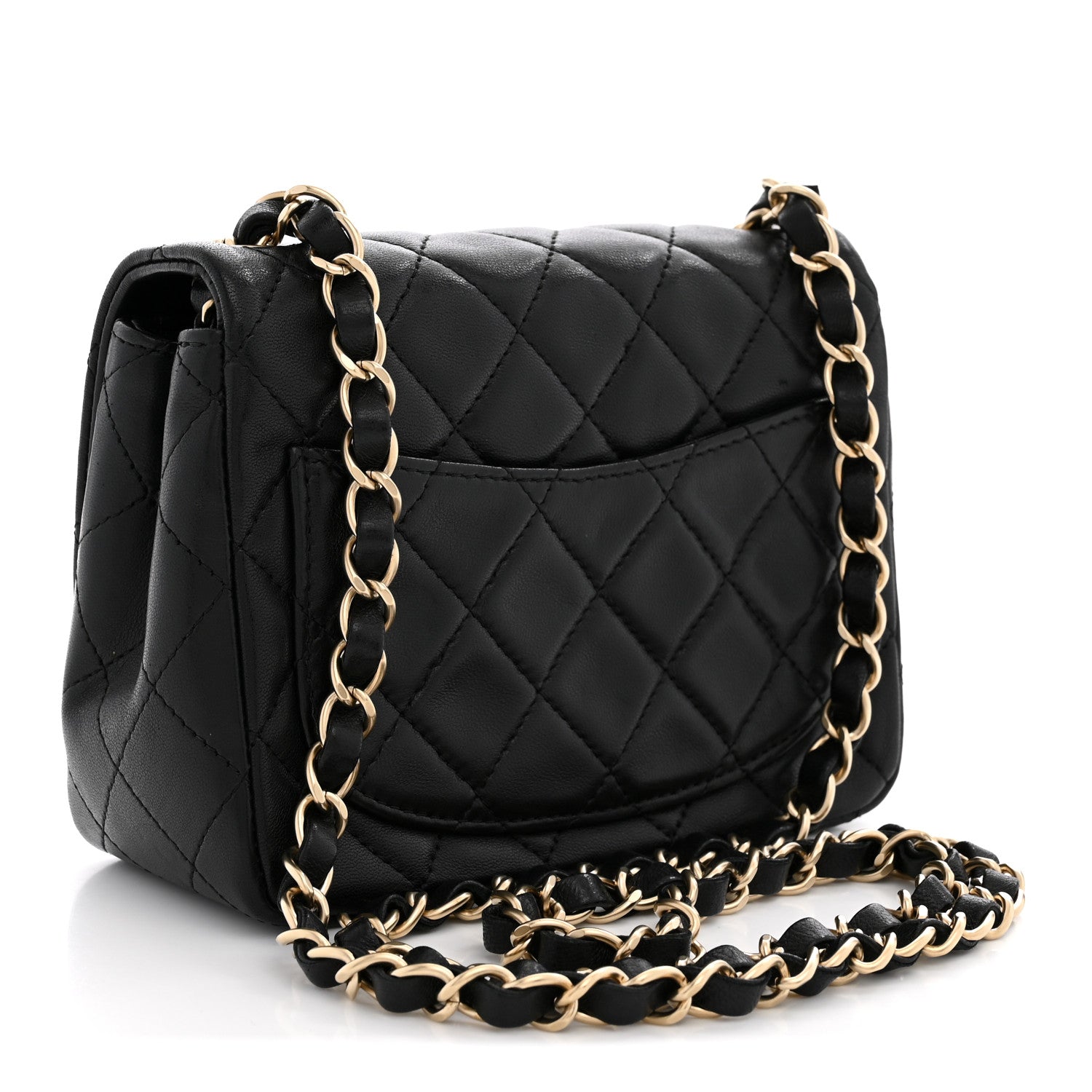 Chanel Lambskin Quilted Mini Square Flap Black 3 of 12