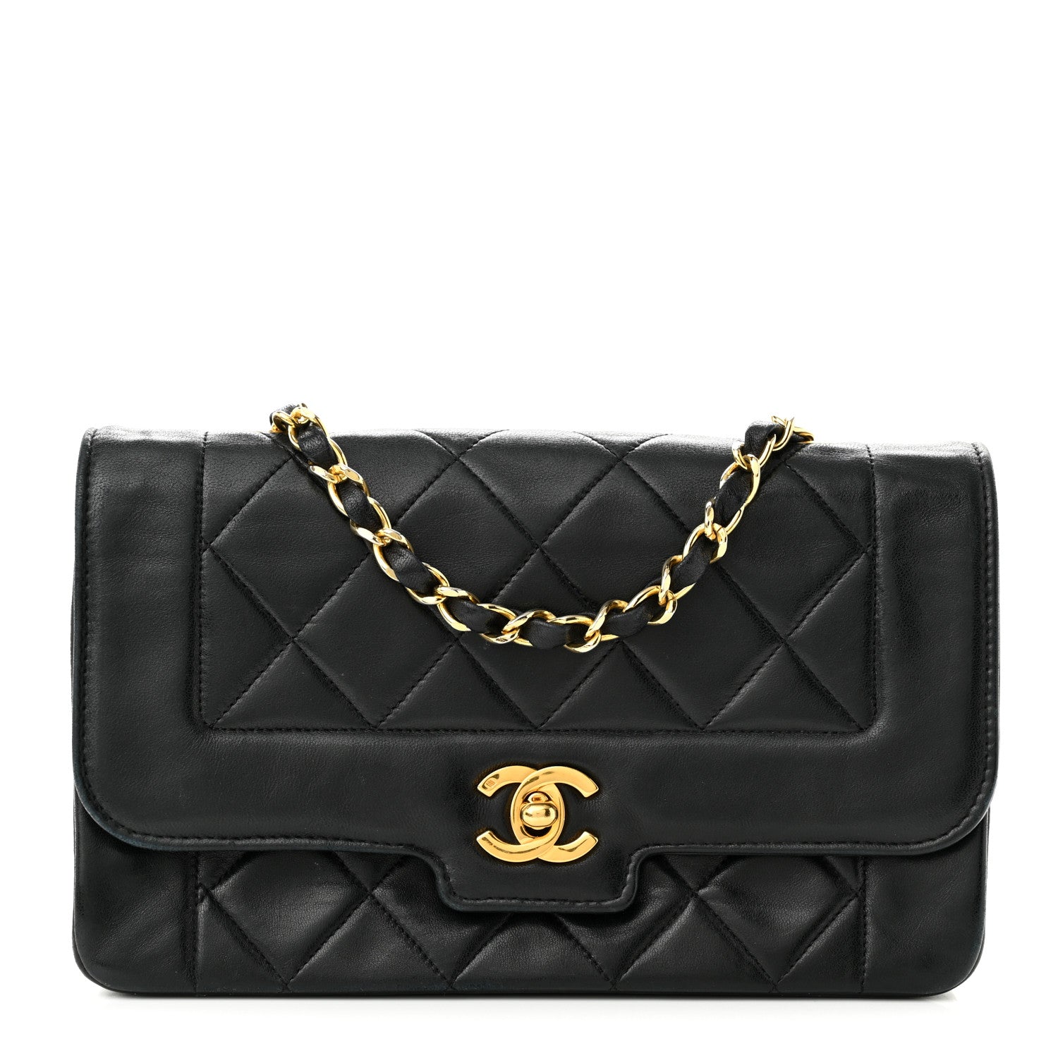 Chanel Lambskin Quilted Small Single Flap Bag Black 1 of 11