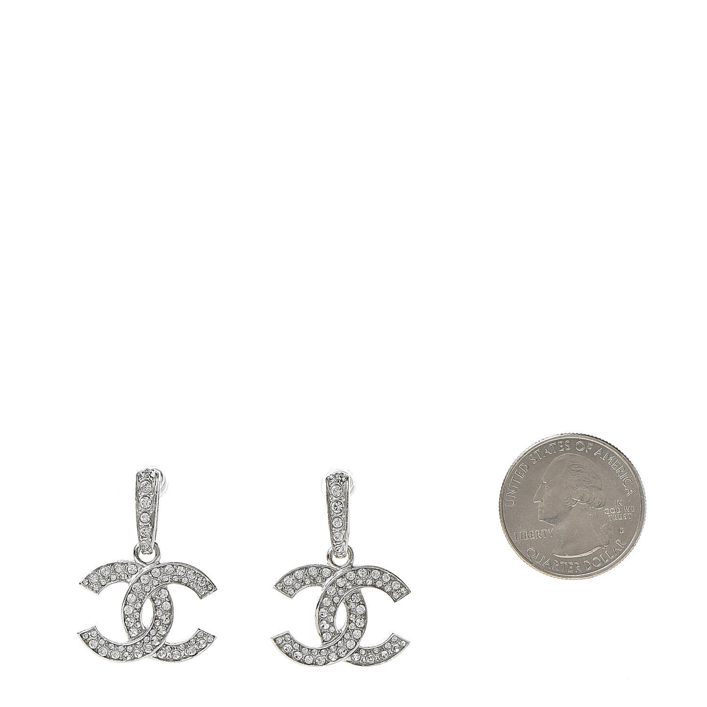 Crystal Palais Garnier CC Drop Earrings Silver