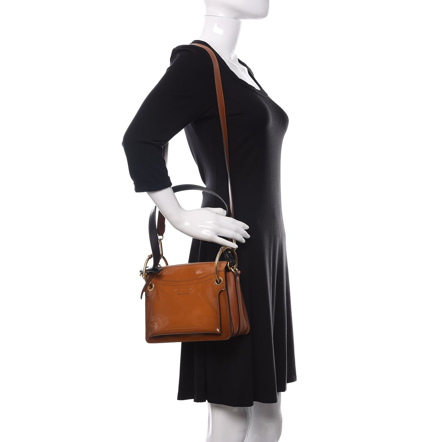 Patent Small Roy Bag Caramel