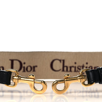 Christian Dior Canvas Embroidered Shoulder Strap Burgundy 5 of 8