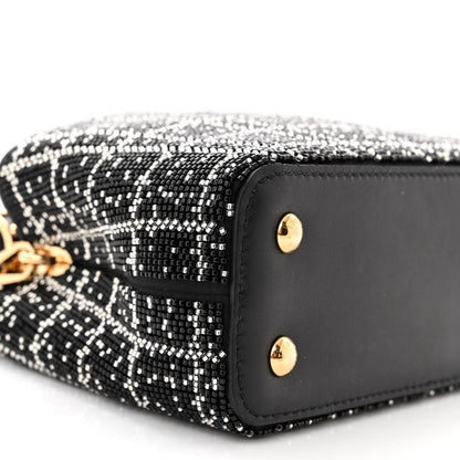 Louis Vuitton Bead Satin Embroidered Mini Capucines Black 8 of 9