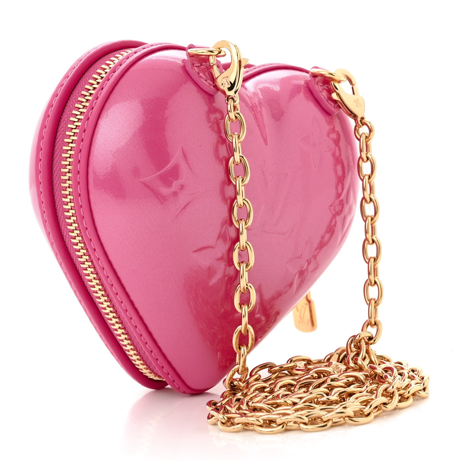 Louis Vuitton Vernis Keep My Heart Chain Bag Neon Pink 3 of 9