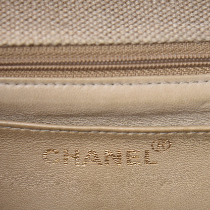 Chanel Toile Jumbo Single Flap Beige 6 of 13