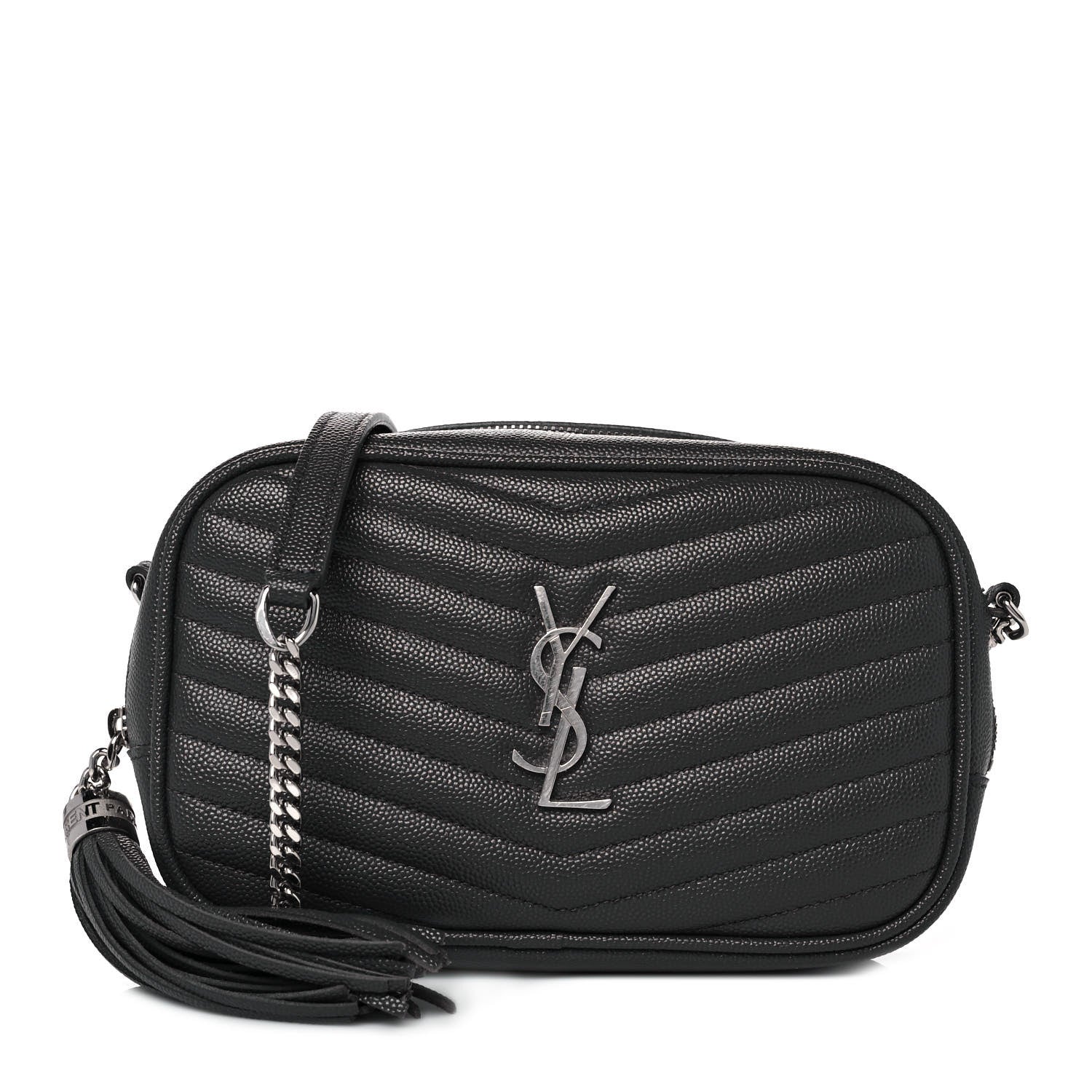 Saint Laurent Grain De Poudre Matelasse Monogram Mini Lou Camera Bag Asphalt 1 of 8