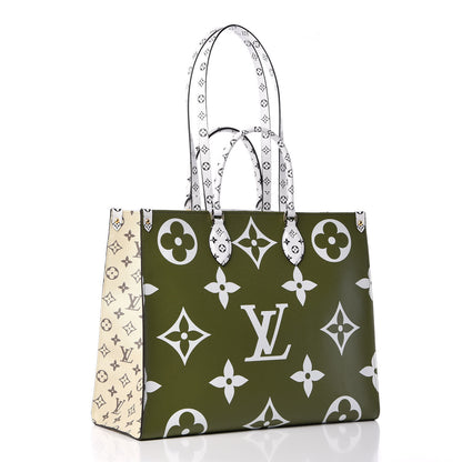 Louis Vuitton Monogram Giant Onthego GM Kaki Beige 4 of 11