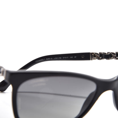Chanel Cat Eye Chain Polarized Sunglasses 5260-Q Black 5 of 9