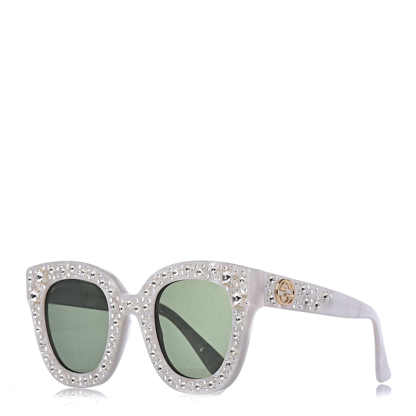 Acetate Crystal Oversize Mirrored Star Sunglasses GG0116S