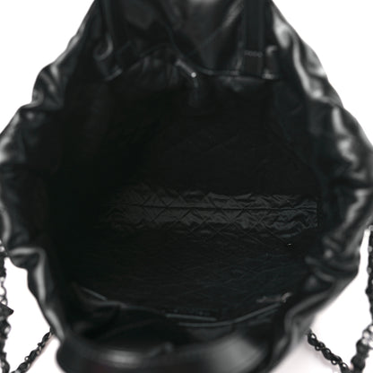 Chanel Shiny Calfskin Quilted Chanel 22 Backpack So Black 5 of 9