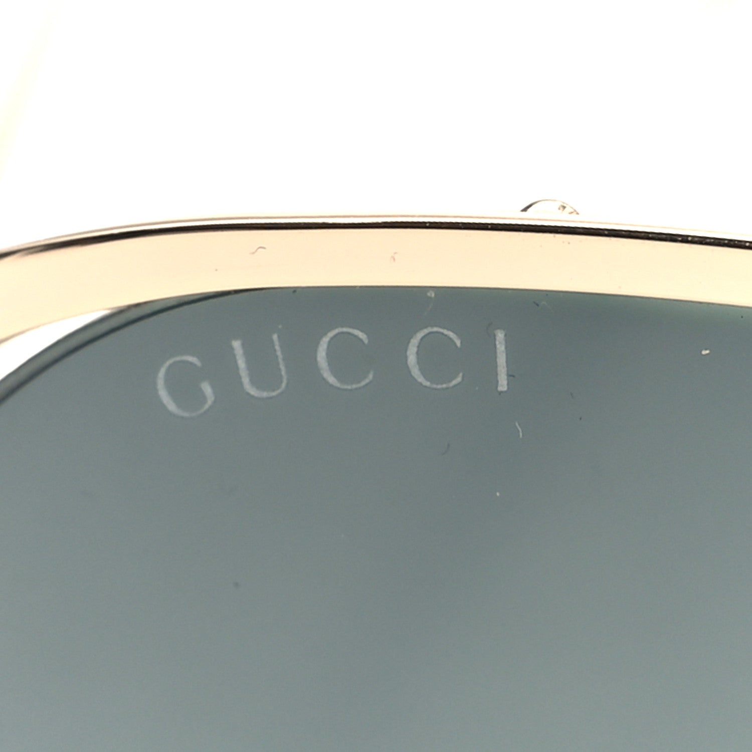 Gucci Metal Oversized Round Frame GG0225S Sunglasses Gold 6 of 7