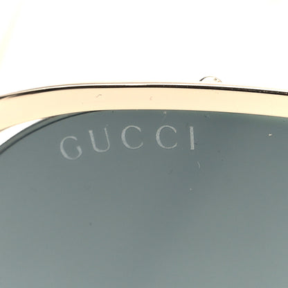 Gucci Metal Oversized Round Frame GG0225S Sunglasses Gold 6 of 7