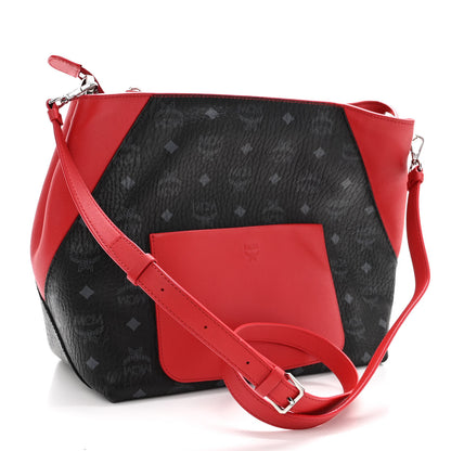 MCM Visetos Medium Klara Hobo Red Black 3 of 11