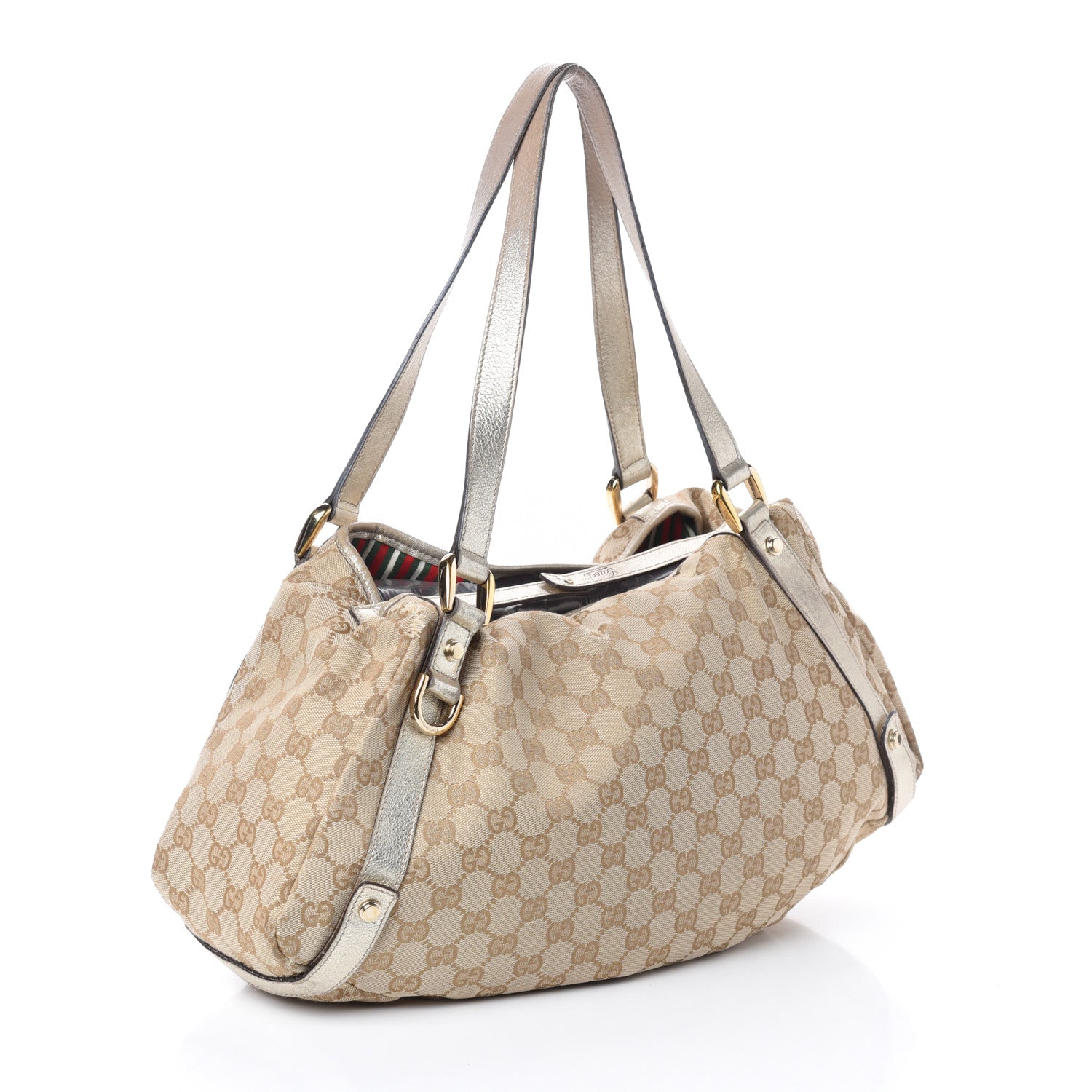 Gucci Monogram Medium Abbey Shoulder Bag Gold 3 of 10