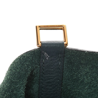 Hermes Taurillon Clemence Picotin Lock 18 PM Vert Cypress 11 of 15
