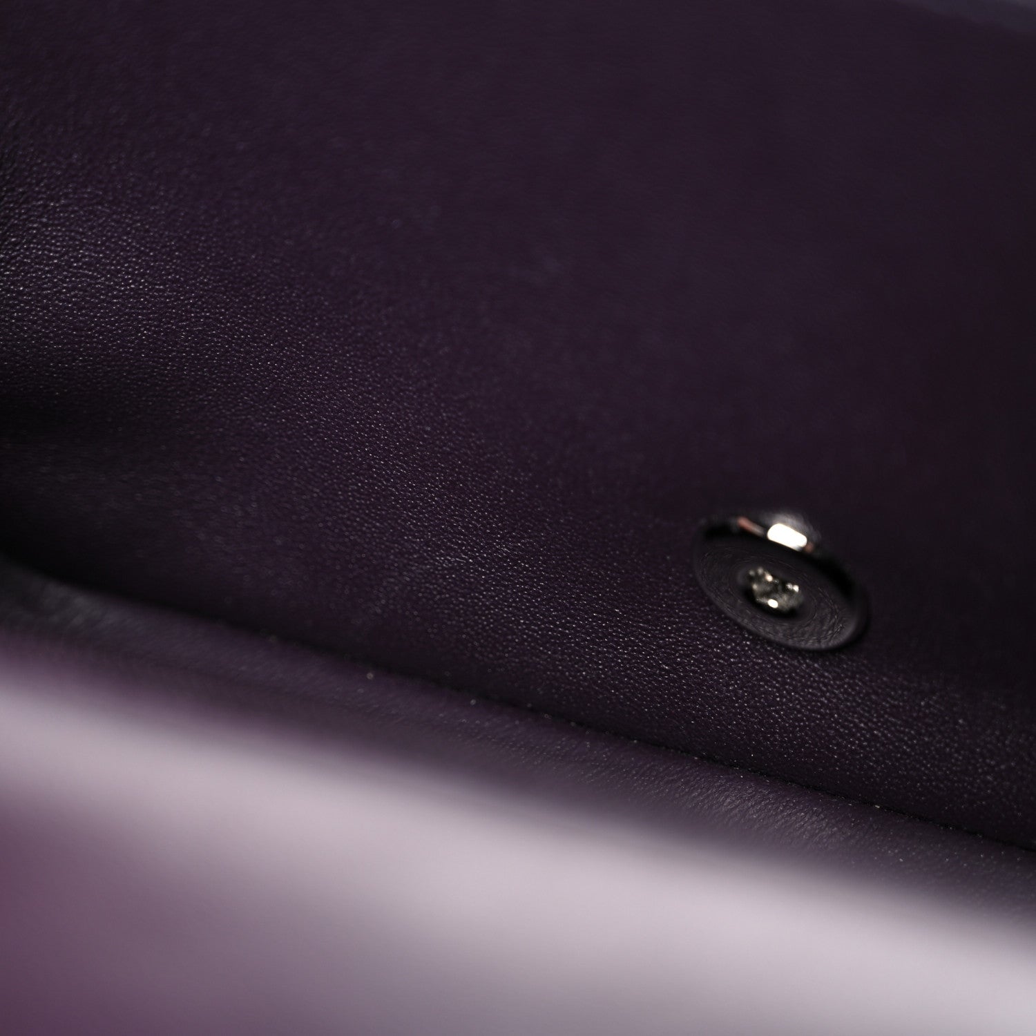 Chanel Lambskin Quilted Mini Rectangular Flap Dark Purple 11 of 13