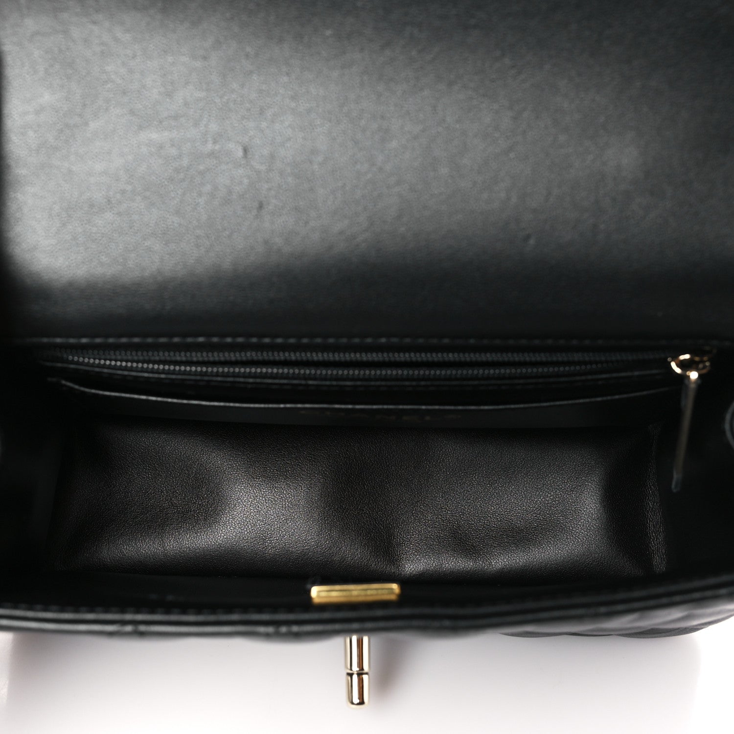 Chanel Lambskin Quilted Mini Top Handle Rectangular Flap Black 5 of 9