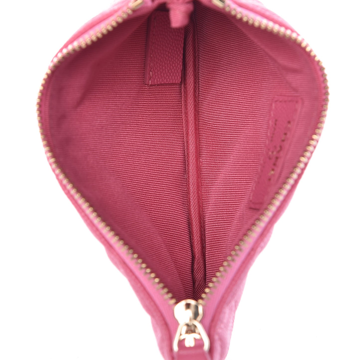 Caviar Quilted Small Cosmetic Case Pink
