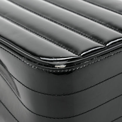 Saint Laurent Patent Matelasse Monogram Large Vicky Chain Bag Black 14 of 16