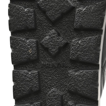 Prada Nappa Quilted Padded Logo Platform Slide Sandals 38 Black 8 of 10