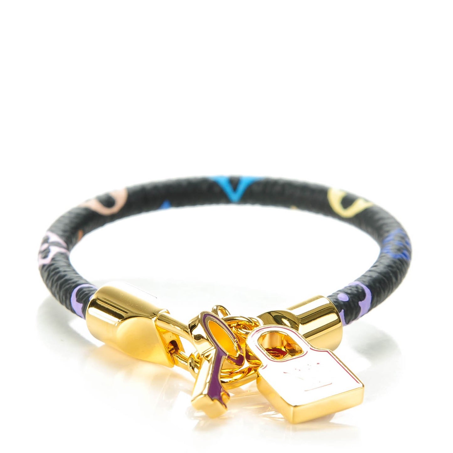 Monogram Multicolor Luck It Bracelet 17 Black