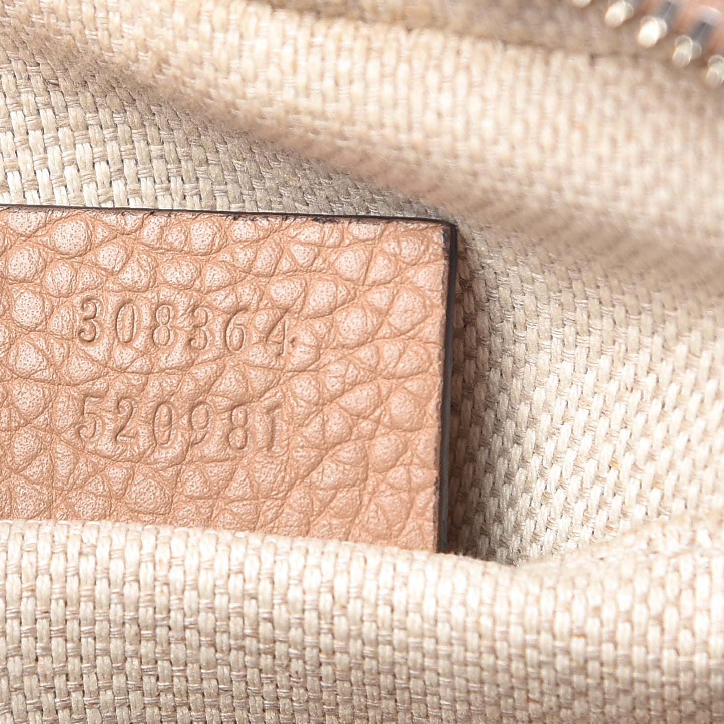 Pebbled Calfskin Small Soho Disco Bag Camelia