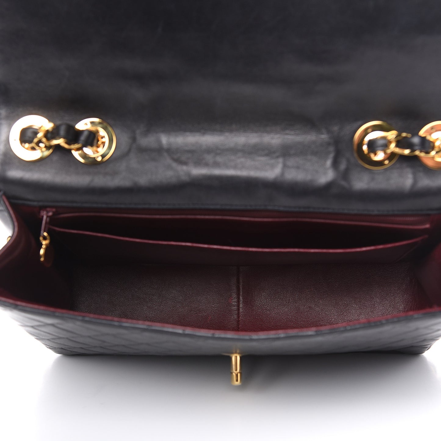 Lambskin Quilted XL Jumbo Single Flap Black