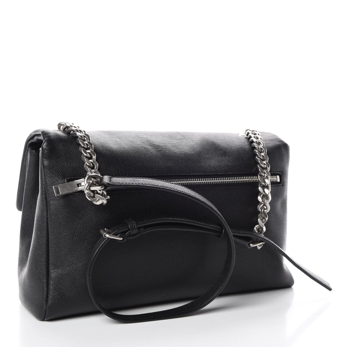 Grain De Poudre Medium West Hollywood Monogram Fold-Over Black