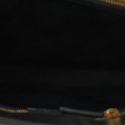 Saint Laurent Lambskin Matelasse Chevron Monogram Shopping Bag Black 6 of 11