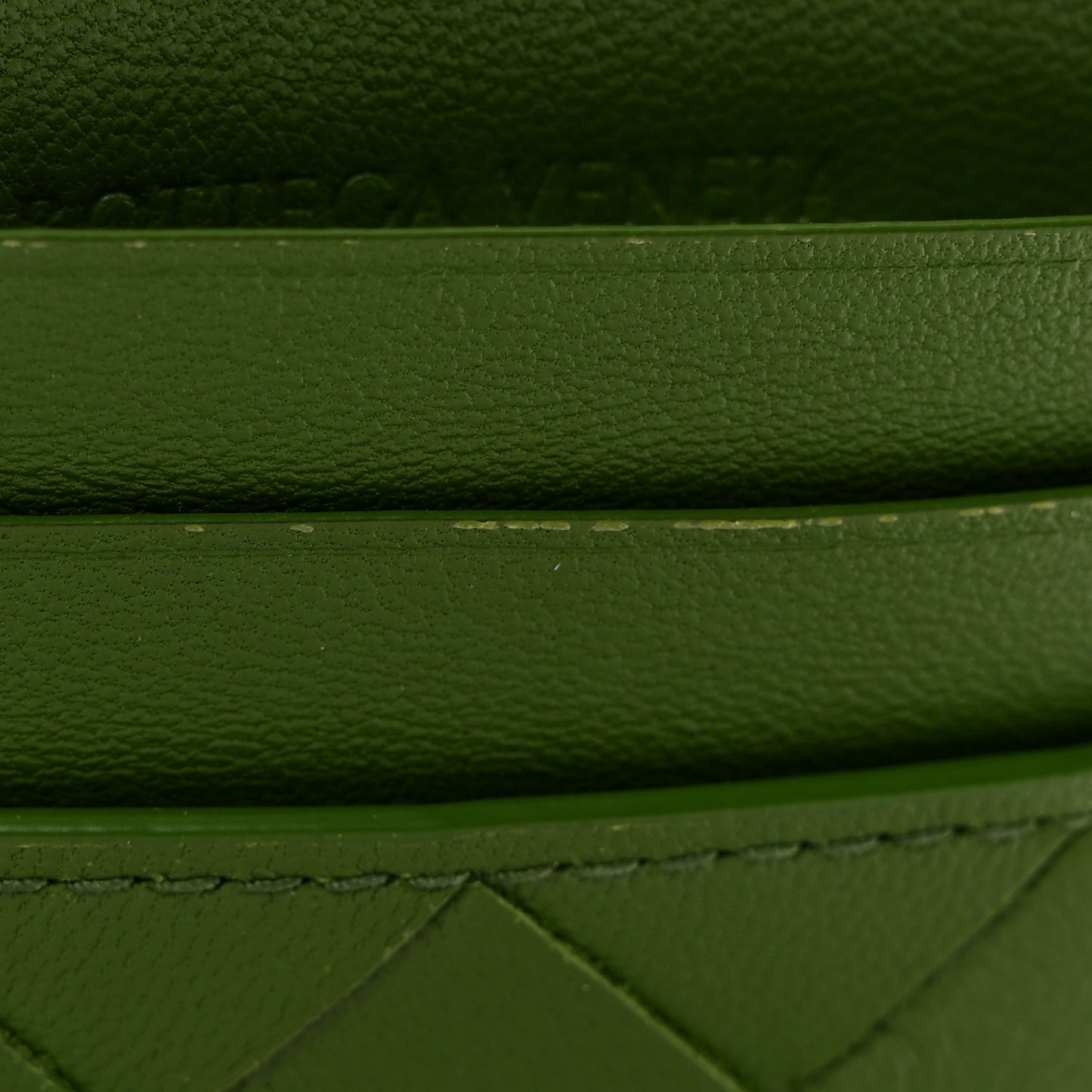 Nappa Intrecciato Card Holder Green