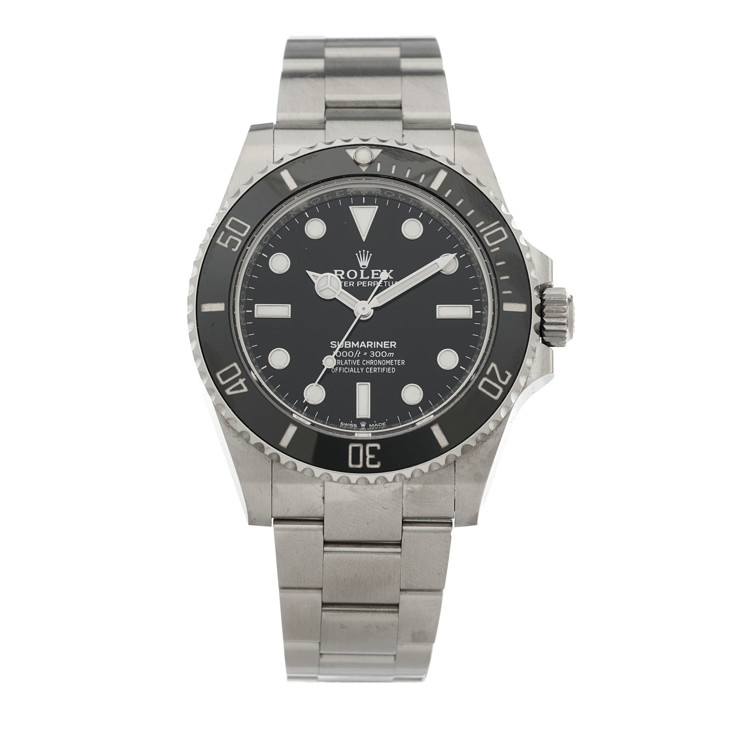 Rolex Stainless Steel 41mm Oyster Perpetual Submariner Watch Black 124060 1 of 5