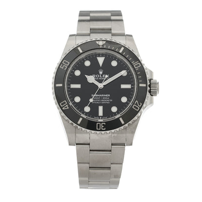 Rolex Stainless Steel 41mm Oyster Perpetual Submariner Watch Black 124060 1 of 5