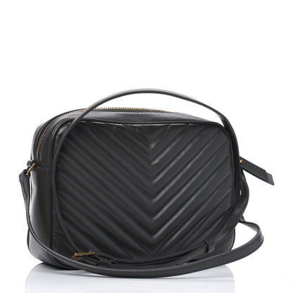 Saint Laurent Calfskin Matelasse Monogram Lou Camera Bag Dark Smog 2 of 5
