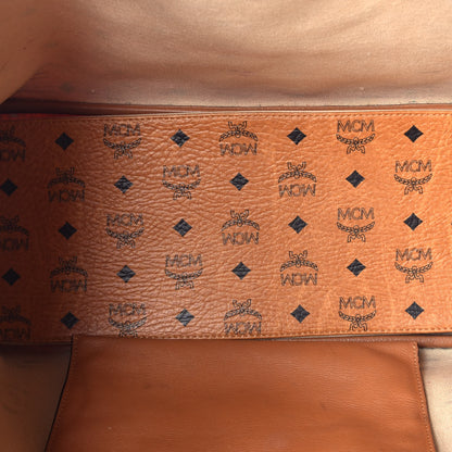 MCM Visetos Shopper Tote Cognac 8 of 15