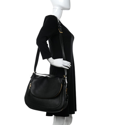 Tom Ford Grained Calfskin Large Jennifer Crossbody Bag Black 2 of 10