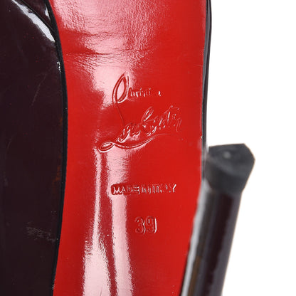Christian Louboutin Patent Pigalle Plato 120 Pumps 39 Lie De Vin 9 of 13