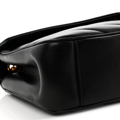 Saint Laurent Lambskin Chevron Quilted Medium LouLou Black 10 of 13